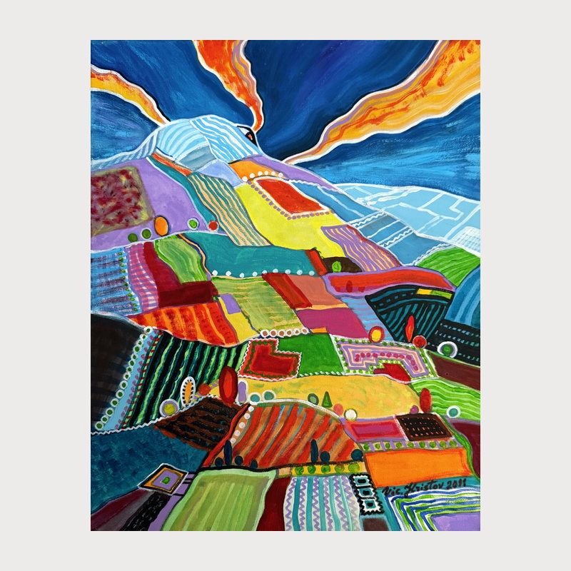 Beyond Forms, acrylic on canvas, 50 × 40 cm, 2011. Painting by Victor Hristov