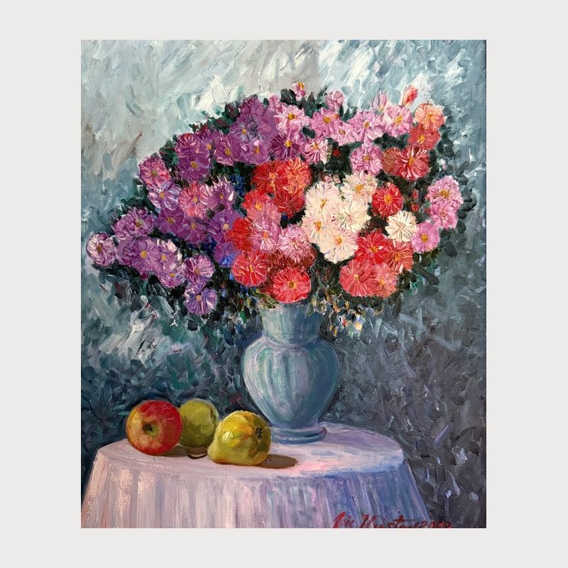 An Ordinary Day, acrylic on canvas, 60 × 50 cm, 2013. Painting by Victor Hristov