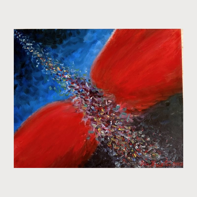 Between Two Worlds, oil on canvas, 50 × 60 cm, 2008. Painting by Victor Hristov