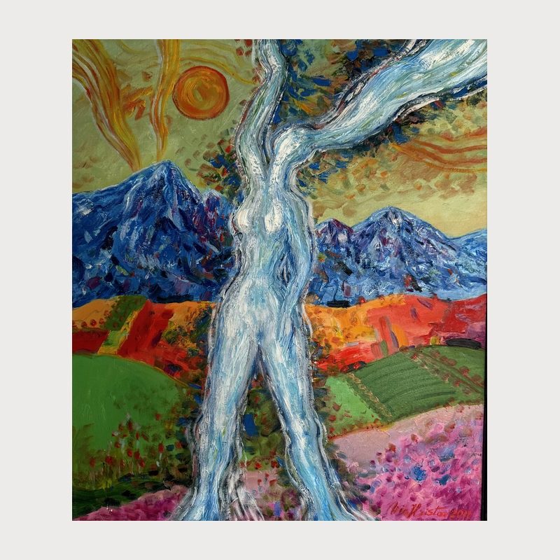 The Energy of Life, oil on canvas, 70 × 60 cm, 2011. Painting by Victor Hristov