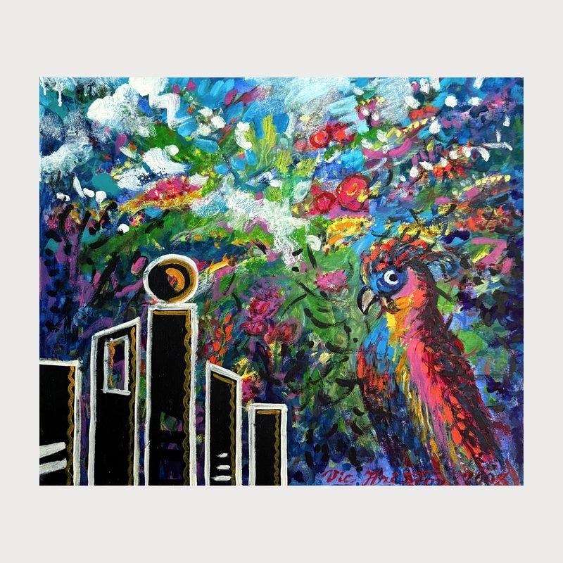 The Witness, oil on canvas, 60 × 70 cm, 2008. Painting by Victor Hristov