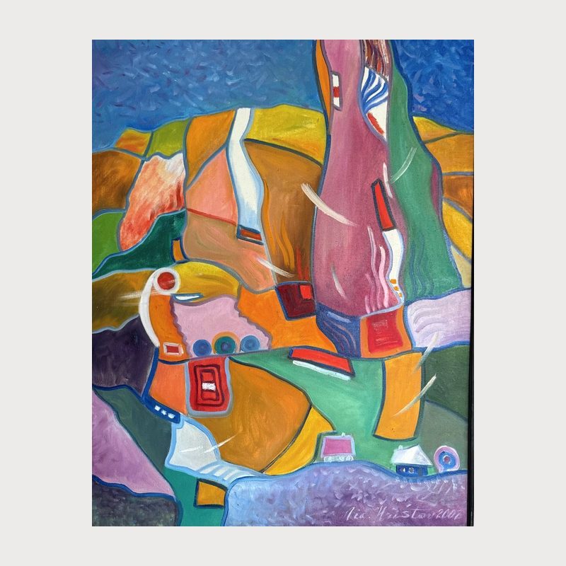 Apparent Order, oil on canvas, 90 × 70 cm, 2008. Painting by Victor Hristov