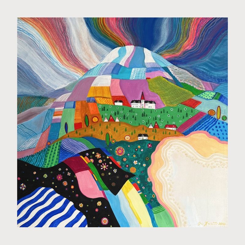 Inner Landscape, acrylic on canvas, 87 × 87 cm, 2010. Painting by Victor Hristov