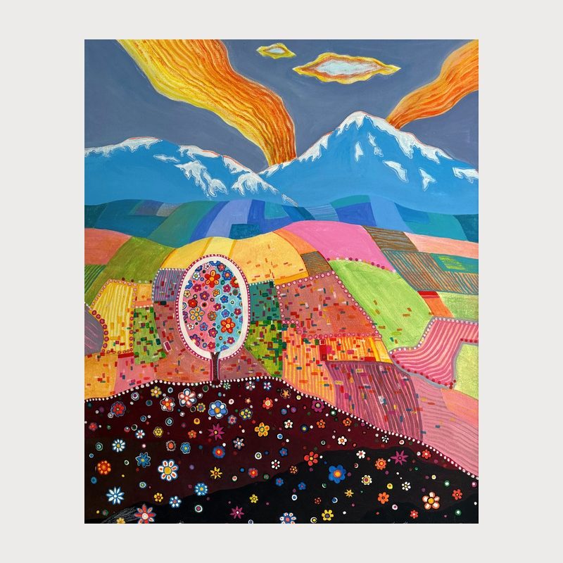 A Possible World, acrylic on canvas, 86 × 70 cm, 2011. Painting by Victor Hristov