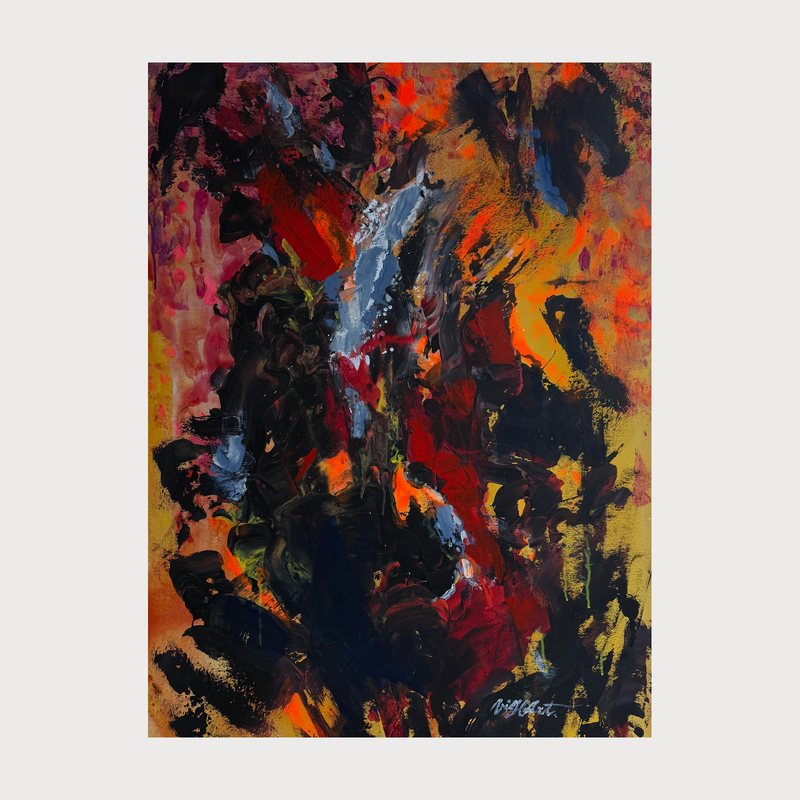 Before Disappearance, acrylic on canvas, 120 × 90 cm. Painting by Victor Hristov
