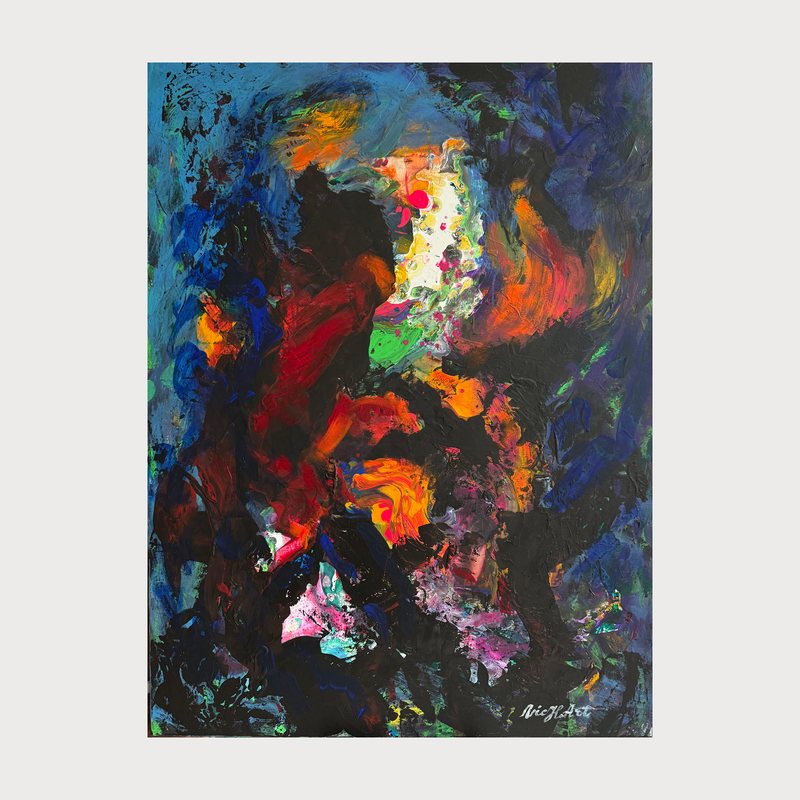 Beyond Form, acrylic on canvas, 120 × 90 cm. Painting by Victor Hristov
