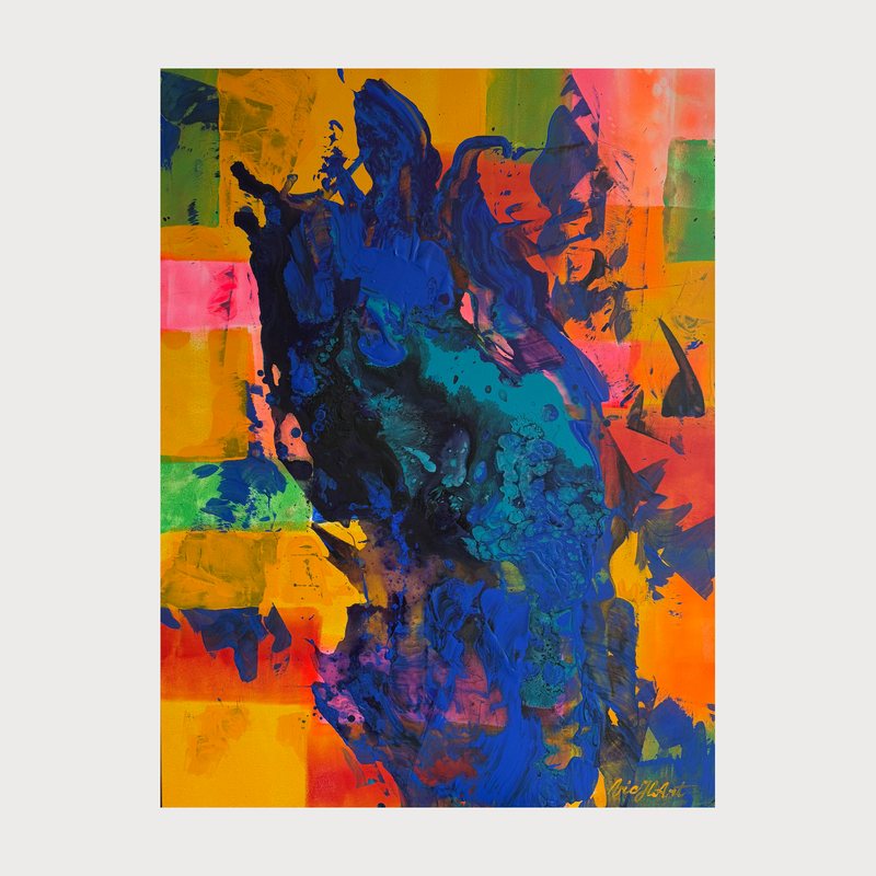 Geography of Chaos, acrylic on canvas, 120 × 90 cm. Painting by Victor Hristov